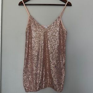 NWOT Venus Bubble Hem Sparkly Tank Cami Size M